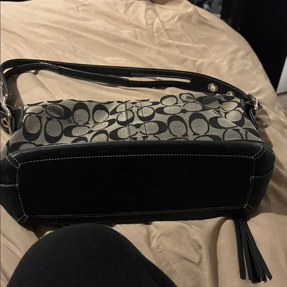 Vintage Coach 9363 East West Signature Duffle Canvas Leather Y2K Bag - Picture 5 of 5